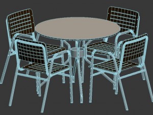 outdoor chair  table Model 3D