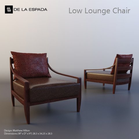 low lobby chair 3D Модель .c4d .max .obj .3ds .fbx .stl .blend 