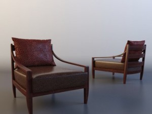 low lobby chair 3D-Modell