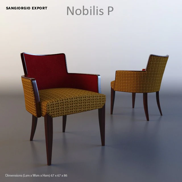restaurant chair nobilis p 3D Model .c4d .max .obj .3ds .fbx .stl .blend 