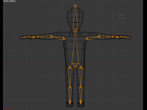 blender rigged figure 3Dモデル