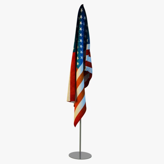flag stand 3D-Modell .c4d .max .obj .3ds .fbx .stl .blend 