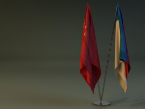 flag stand two 3D Model