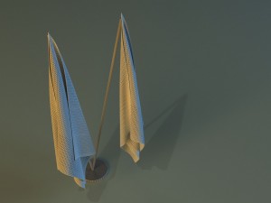 flag stand two 3D Model