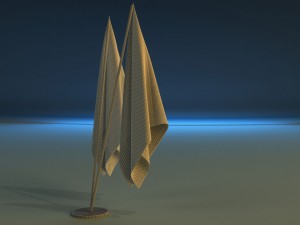 flag stand two 3D Model