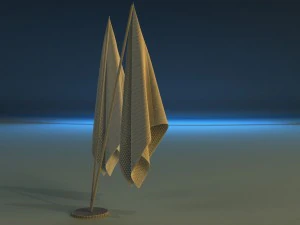 flag stand two 3D Model
