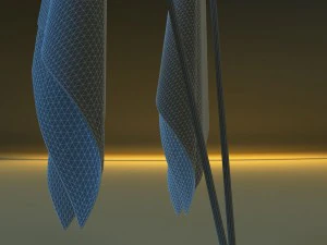 flag stand two 3D Model