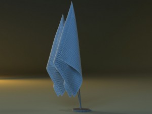 flag stand two 3D Model