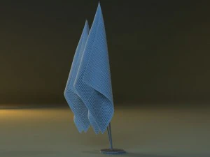 flag stand two 3D Model