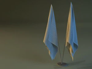 flag stand two 3D Model