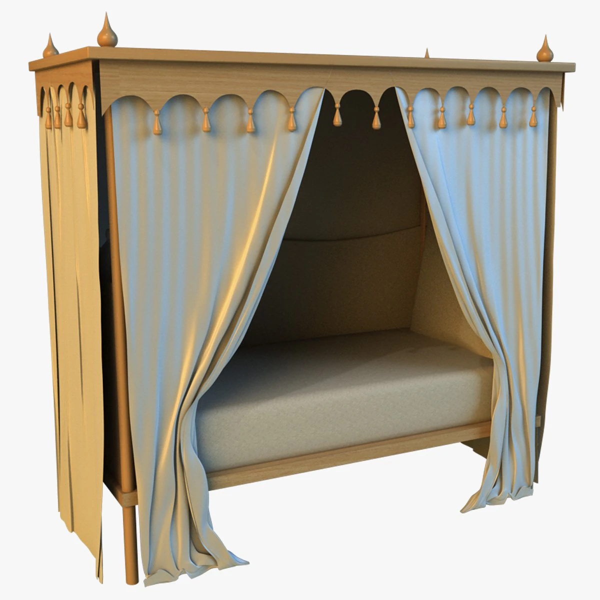 children bed 3D Model .c4d .max .obj .3ds .fbx .stl .blend