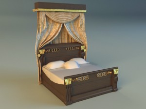 bed king classic 3D Model