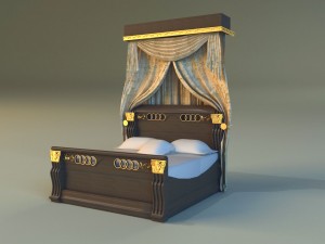 bed king classic 3D Model