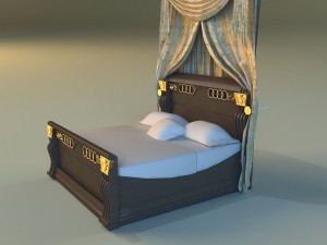 bed king classic 3D Model