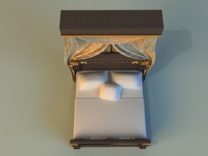 bed king classic 3D Model
