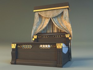 bed king classic 3D Model
