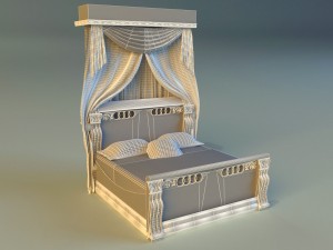 bed king classic 3D Model