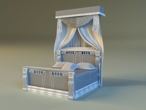bed king classic 3D Model