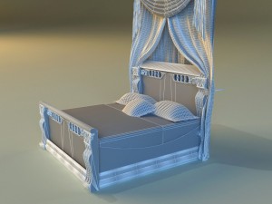 bed king classic 3D Model