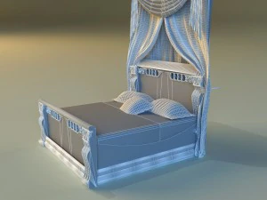 bed king classic 3D Model