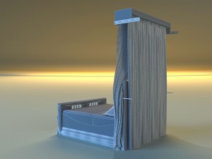 bed king classic 3D Model