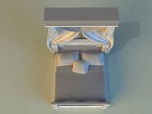 bed king classic 3D Model