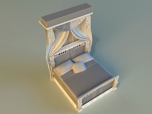 bed king classic 3D Model