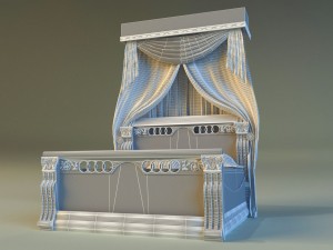bed king classic 3D Model