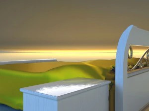 bed wood classic gold 3D Model