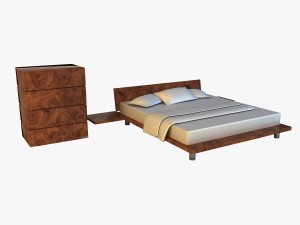 bed pattern wood 3Dモデル