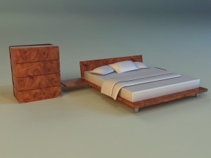 bed pattern wood 3D Model