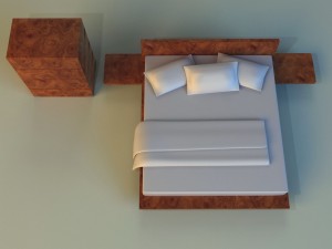 bed pattern wood 3D Model