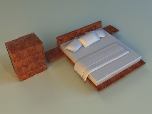 bed pattern wood 3D Model