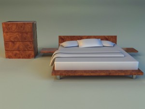 bed pattern wood 3D Model