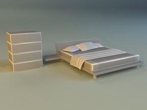 bed pattern wood 3D Model