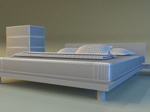 bed pattern wood 3D Model