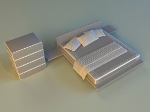 bed pattern wood 3D Model