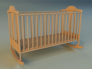 cot baby bed 3D Model