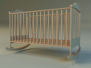 cot baby bed 3D Model