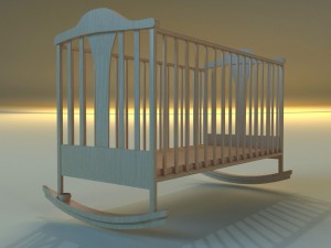 cot baby bed 3D Model