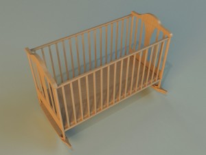 cot baby bed 3D Model