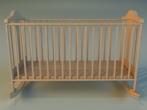 cot baby bed 3D Model
