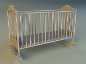 cot baby bed 3D Model