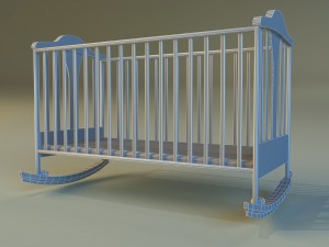 cot baby bed 3D Model