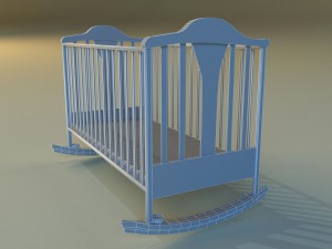cot baby bed 3D Model