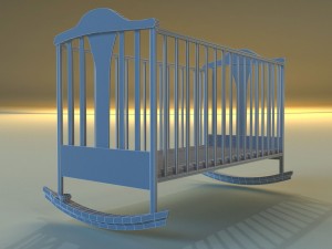 cot baby bed 3D Model