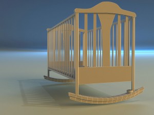cot baby bed 3D Model