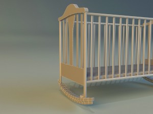 cot baby bed 3D Model
