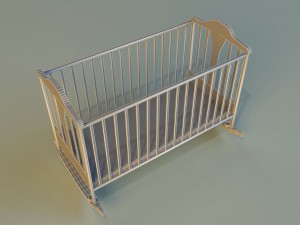 cot baby bed 3D Model