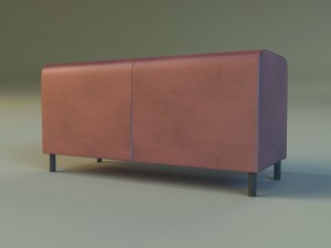 banquette leather 3D Model